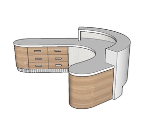 High Quality Clinic Solid Surface Reception Desk