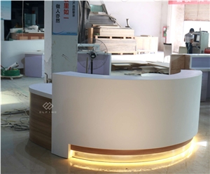 High Quality Clinic Solid Surface Reception Desk