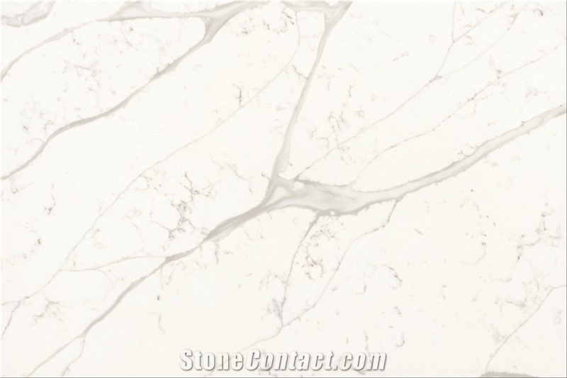 Custom Size Quartz Calacatta White Marble