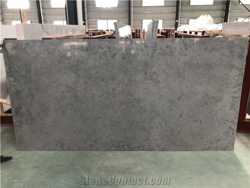 Super Grey Marble Quartz Slabs / Tiles