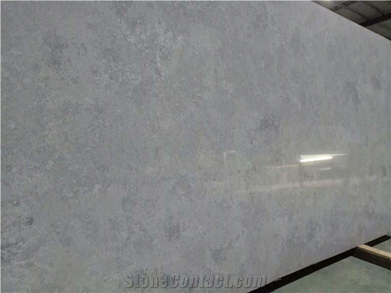 Super Grey Marble Quartz Slabs / Tiles