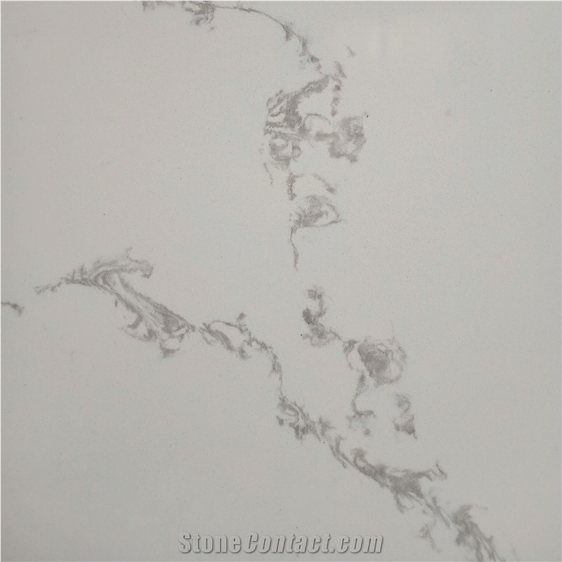 LQ-808 Calacatta Quartz Slab Vietnam Big Size Stone