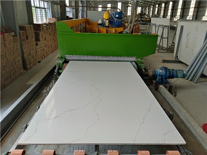 LQ-808 Calacatta Quartz Slab Vietnam Big Size Stone