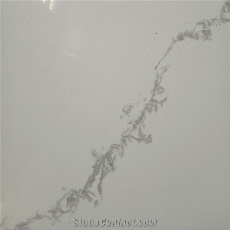 LQ-808 Calacatta Quartz Slab Vietnam Big Size Stone