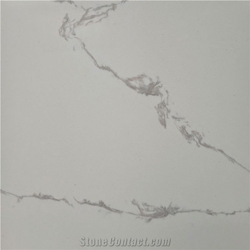 LQ-808 Calacatta Quartz Slab Vietnam Big Size Stone