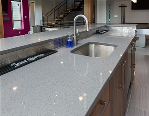 LC-312 Sparkling Grey Vietnam Quartz Artificial Stone