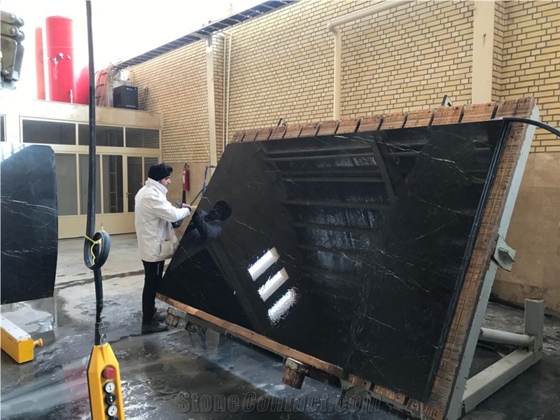 Persian Nero Marquina Marble Slabs