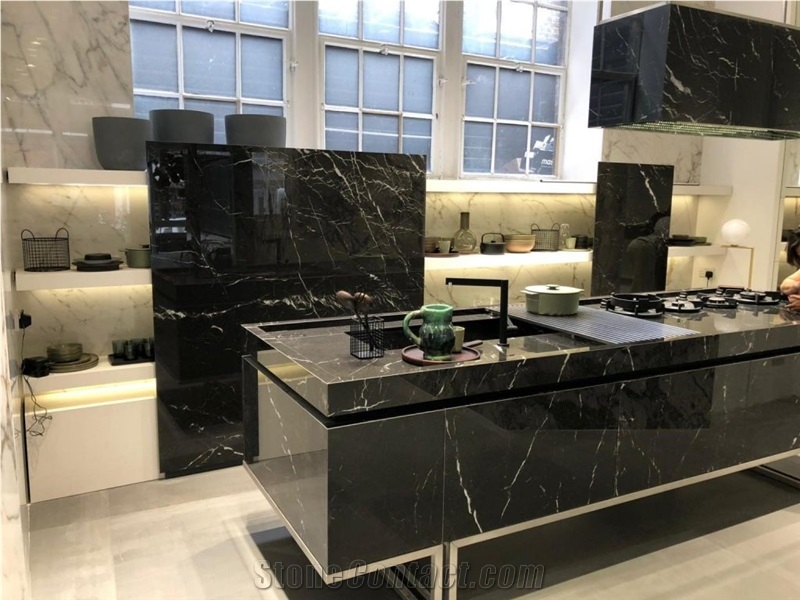 Persian Nero Marquina Marble Slabs