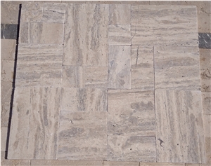 Romano Silver Travertine Pattern Vein Cut