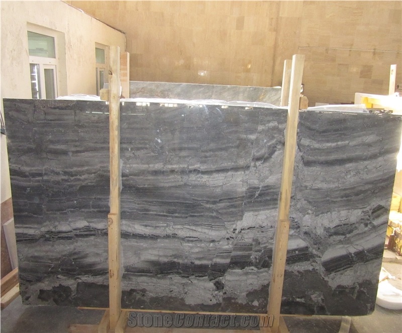 Titanium Grey Marble Tiles & Slabs Turkey