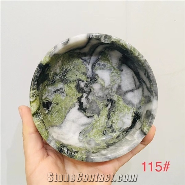 Ice Green Marble Stone Ash Tray Home Decor Desgin