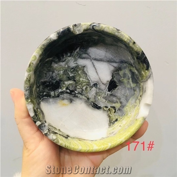 Ice Green Marble Stone Ash Tray Home Decor Desgin