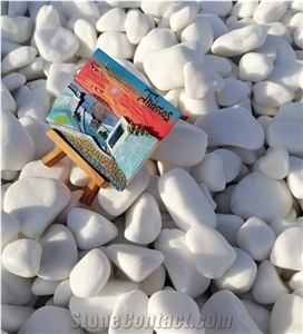 White Thassos Marble Pebble Stone