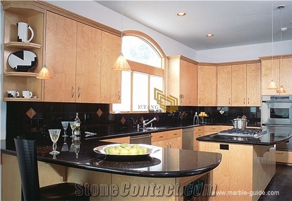 Black Galaxy Granite for Kitchen Countertop