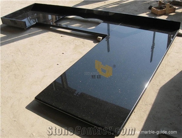 Black Galaxy Granite for Kitchen Countertop