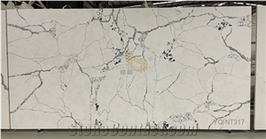 Custom Calacatta White Quartz Commercial Countertops For Sale NT317