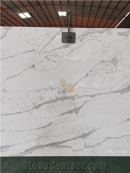 Factory Price Calacatta White Quartz Countertop for Kitchens