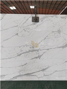 Factory Price Calacatta White Quartz Countertop for Kitchens