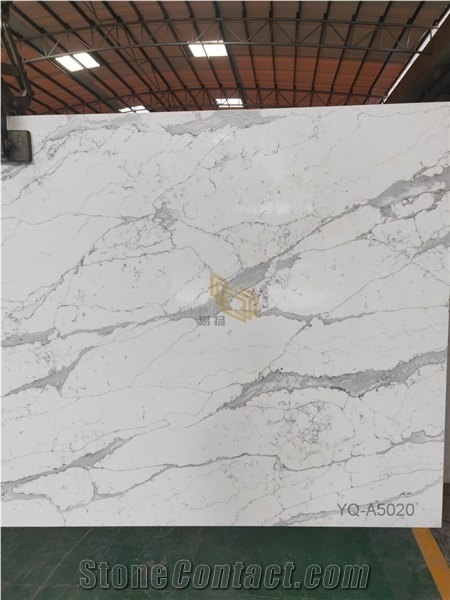 Factory Price Calacatta White Quartz Countertop for Kitchens