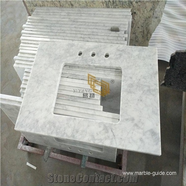 New Carrara White Marble for Bathroom Vanity Top