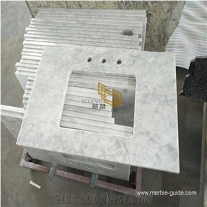 New Carrara White Marble for Bathroom Vanity Top