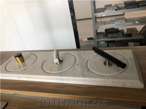 Carrara White Marble Home Stone Candle Holders