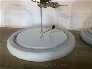 Carrara White Marble Home Stone Candle Holders