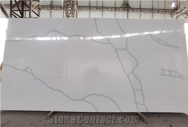 Calacatta White Quartz Stone Slabs