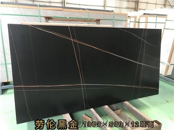 Hot Artificial Nero St. Laurent Sintered Stone Slabs