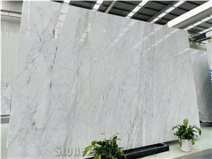 Natural White Marble Carrara Calacatta Stone Slab Tile