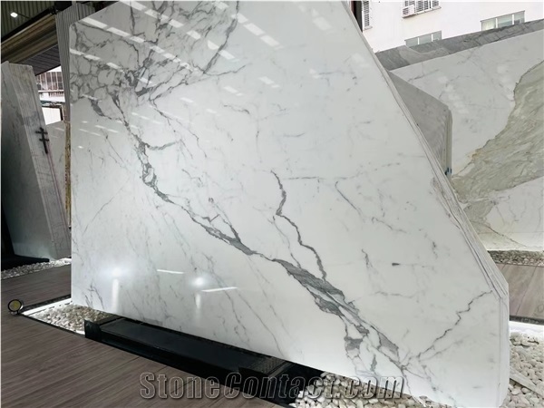 White Calacatta Carrara Premium Quality Stone Slab Tile