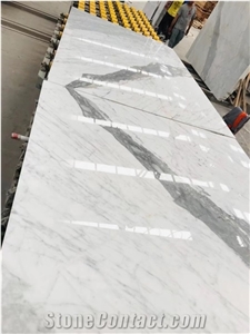 White Calacatta Carrara Premium Quality Stone Slab Tile