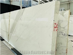 White Stone Calacatta Carrara Marble Slabs Wall Floor Tiles