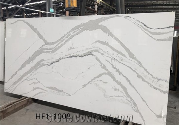 Nice Marble Look Man-Made Quartz Slabs For Wall ,Floor