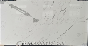 White Stone Quartz Calacatta Carrara Floor Wall Kitchen Slab