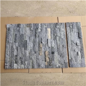 Blue Quartzite Natural Stacked Stone Garden Retaining Wall
