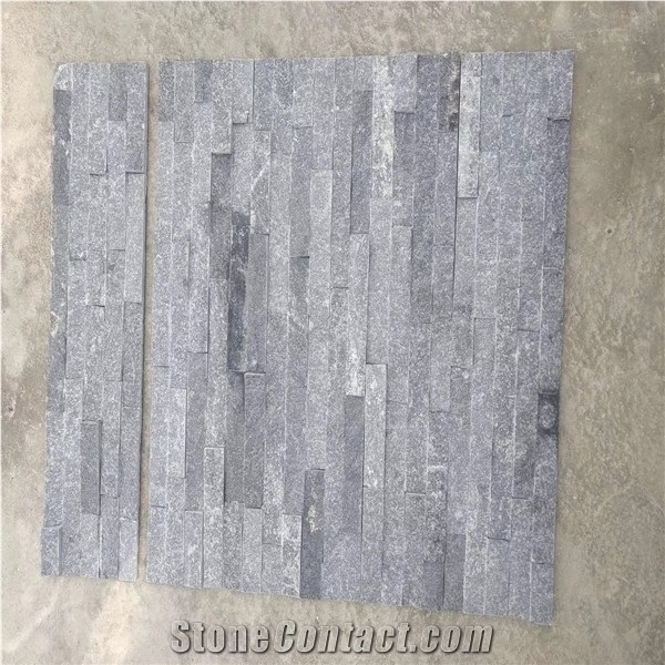 Blue Quartzite Natural Stacked Stone Garden Retaining Wall