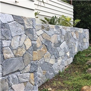 Blue Slate Irregular Patio External Wall Covering