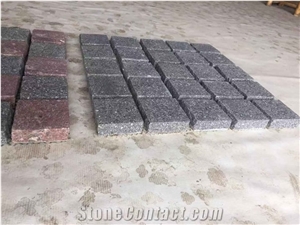 Green Porphyry Granite Flooring Panel,Paver Tiles on Mesh