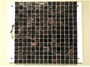 Emperador Dark Vein Of the Stone Glass Ceramic Mosaic Tiles Emperador Dark Vein Of the Stone Glass Ceramic Mosaic Tiles
