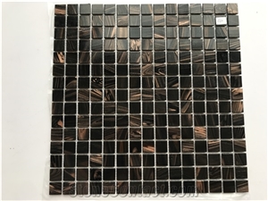 Emperador Dark Vein Of the Stone Glass Ceramic Mosaic Tiles