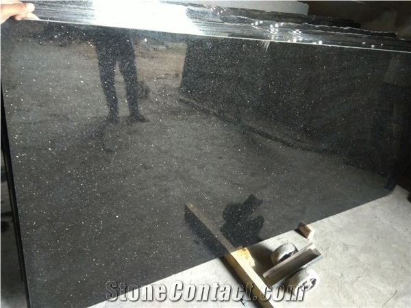 Black Galaxy Granite Slabs from India