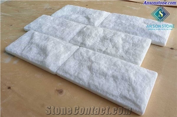 Cheap Price Crystal White Marble Split and Mushroom Face