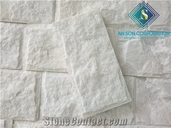 Hot White Marble Mushroom Face Wall Cladding 10x20cm Tiles