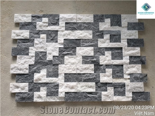 Mix Black & White Marble for Wall Cladding