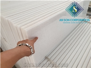 Steps and Risers White Marble
