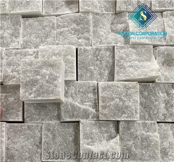 White Marble Cube