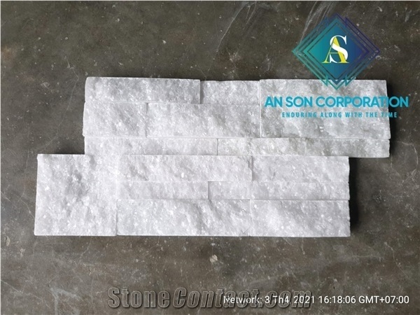 Z Type White Marble Wall Panel