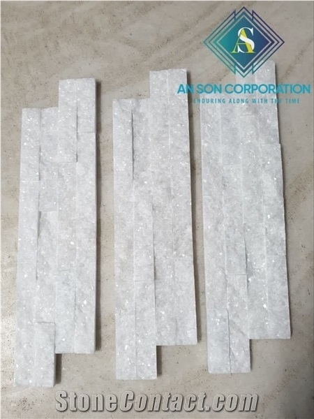 Z Type White Marble Wall Panel