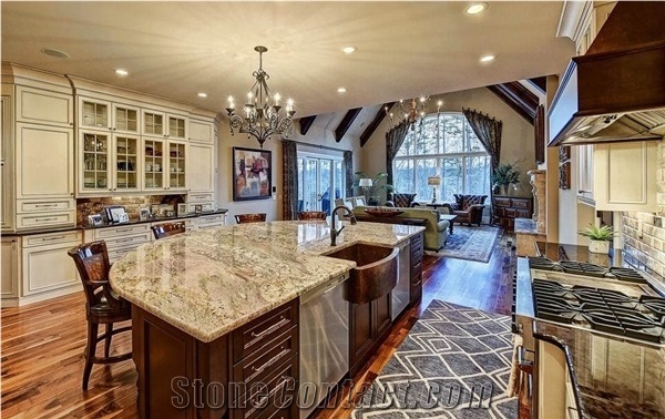 Travertine Quartz Surface Slab for Counter Top Fad301